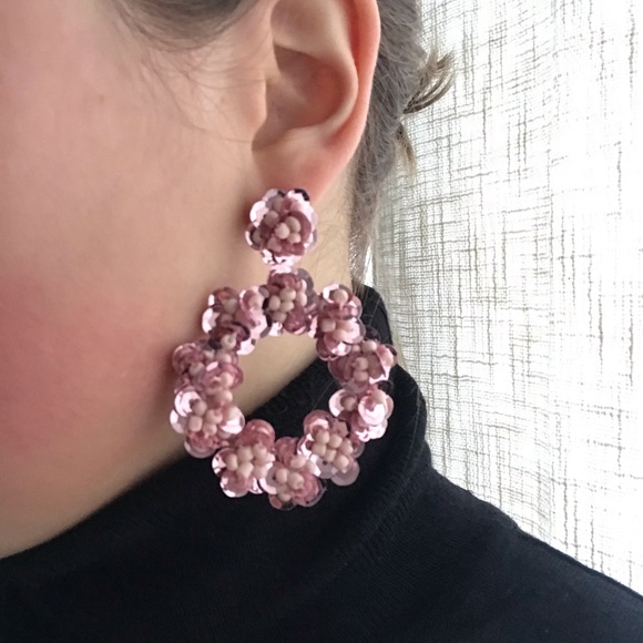 Baublebar pink floral earrings - Picture 2 of 3
